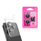 Apple iPhone 16 Pro Zore CL-06 Kamera Lens Koruyucu-Siyah