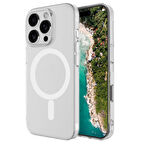 iPhone 16 Pro Max Kılıf Magsafe Şarj Özellikli Şeffaf Tek Kamera Çerçeveli Porto Kapak