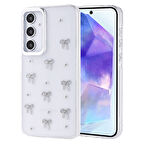 Galaxy A35 Kılıf Airbag Tasarımlı Simli Şeffaf Zore Kutup Kapak - Fiyonk