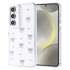 Galaxy S24 FE Kılıf Airbag Tasarımlı Simli Şeffaf Zore Kutup Kapak - Fiyonk