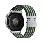 Huawei Honor Magic 2 46mm MKST KRD-133 22mm Naylon Kumaş Hasır Örgülü Kordon - Yeşil