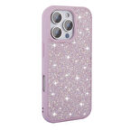 iPhone 16 Pro Kılıf Parlak Taşlı Tasarım Pırlanta Kapak