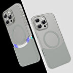 iPhone 16 Pro Max Kablosuz Şarj Destekli Kılıf Mıknatıslı Duble Kapak