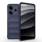 Xiaomi Redmi Note 14 4G Kılıf Esnek TPU Oyuklu Arka Yüzey Tasarımlı Etnik Silikon Kapak