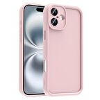 iPhone 16 Plus Kılıf Kamera Korumalı MBTM Ananas Kapak - Pembe