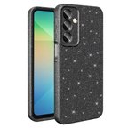 Galaxy A16 Kılıf Kamera Korumalı Simli Lüks EFFX Koton Kapak - Siyah