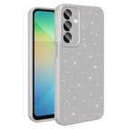Galaxy A16 Kılıf Kamera Korumalı Simli Lüks TLZN Koton Kapak - Gümüş