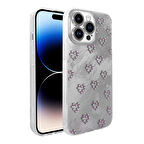 iPhone 14 Pro Max Kılıf Kamera Korumalı Figürlü Zore Ponti Silikon Kapak - Beyaz