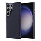 Galaxy S23 Ultra Kılıf Magsafe Şarj Özellikli Karbon Fiber Görünümlü Zore Nekst Kapak - Siyah