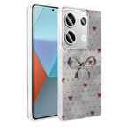 Redmi Note 13 Pro 4G Kılıf Kamera Korumalı Figürlü Zore Ponti Silikon Kapak - Açık Mavi