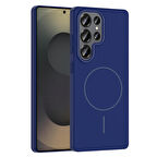 Galaxy S25 Ultra Kılıf Magsafe Şarj Özellikli Zore Ruby Silikon Kapak - Lacivert