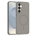 Galaxy S24 Kılıf Magsafe Şarj Özellikli Zore Ruby Silikon Kapak - Gri