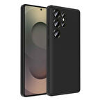 Galaxy S25 Ultra Kılıf Kamera Korumalı Kartlık Hazneli FRMS Vitra Kapak - Siyah