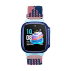 Huawei GT4 41mm MKST KRD-139 18mm Çocuklara Özel Örgü Kordon - Pembe-Mavi