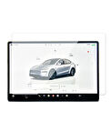 Tesla Model Y 15.6" Multimedya Ekran Koruyucu – 2in1 Tmperli Cam Çizilmez Koruma
