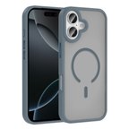 iPhone 17 Kılıf M-safe Şarj Özellikli Mat Arka Yüzey NRTK Sio Kapak - Gri