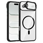 iPhone 17 Air Kılıf Standlı ve Kamera Lens Hediyeli Kablosuz Şarj Özellikli Etro Kapak