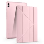 Galaxy Tab S11 Ultra Kılıf MKST Tri Folding Kalem Bölmeli Standlı Kılıf - Rose Gold