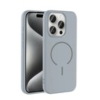 iPhone 15 Pro Kılıf Meta Lansman M-Safe Kamera Korumalı içi Kadife Yumuşak Renkli Süet Silikon