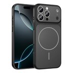 iPhone 15 Pro Kılıf MKST M-Safe Şarj Özellikli Kamera Korumalı Formen Kapak - Siyah