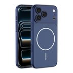 iPhone 16 Pro Max Kılıf NRTK M-Safe Şarj Özellikli Kamera Korumalı Spark Kapak - Mavi