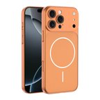 iPhone 13 Pro Kılıf NRTK M-Safe Şarj Özellikli Kamera Korumalı Spark Kapak - Turuncu