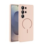 Galaxy S26 Ultra Kılıf M-safe Şarj Özellikli MKST Meta Kapak - Rose Pembe