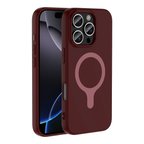 iPhone 16 Pro Max Kılıf M-Safe Şarj Özellikli MKST Aris Silikon Kapak - Mürdüm