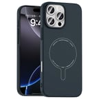 iPhone 16 Pro Max Kılıf M-Safe Şarj Özellikli Kamera Korumalı MKST Elio Sert PC Kapak - Lacivert
