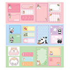 Kraf Yapışkanlı Not Kağıdı Seti Hayvan Desenli - 2 adet