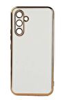 Galaxy M14 Kılıf Kamera Korumalı Altın Kenar Tasarım Silikon