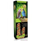 Gold Wings Premium Meyveli 2'Li Muhabbet Kuşu Kraker 
