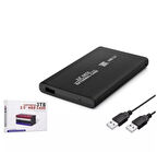 HADRON HDX1758 HDD KUTUSU USB2.0 METAL SATA 2.5" SİYAH