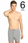 Erkek Karışık Desen Boxer 6'lı Paket Elf568s0007ccm6