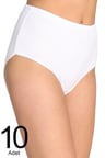 Kadın Beyaz 10'lu Paket  Ribana Bato Külot ELF568T0922CCM10