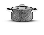BRİONİ STONE-H ÇİZİLMEZ YANMAZ YAPIŞMAZ 28 CM DERİN TENCERE 