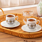 Porsima 07 Porselen 12 Parça Türk Kahve Fincan Takımı 90ml