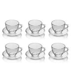 EWs 6 Lı Gırona Cam Çay Fincan Takımı