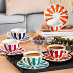 Perotti 16858 Balat 6 Kişilik 12 Parça Porselen Kahve Fincan Takımı