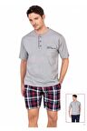 %100 Pamuklu 3'lü Yazlık Erkek Pijama Takımı