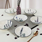 Keramika Çiçek Bahçesi Yemek Tabağı 18 cm 6 Adet