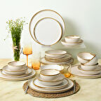 Keramika Straw Nordic Yemek Takımı 24 Parça 6 Kişilik