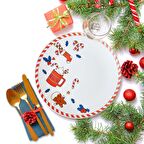 Keramika New Year Sevimli Noel Servis Tabağı 26 Cm 21655