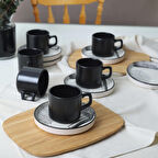 Keramika Shadowy Stackable Çay Takımı 12 Parça 6 Kişilik 21784