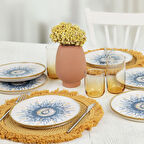 Keramika Hydra Nordic Pasta Tabağı 22 Cm 6 Adet 21352