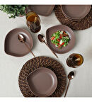 Keramika Mat Açık Taupe Serenity Yemek Tabağı 21 Cm 6 Adet 958