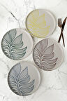 Keramika Leaf Harmony Nordıc Pasta Tabağı 22 Cm 4 Adet / 22974-77 