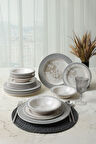 Keramika Deep Moon Assos Yemek Takımı 18 Parça 6 Kişilik 22886-87