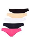 .Siyah - Beyaz - Ten - Fuşya - Lacivert 5 Li Brazilian Slip