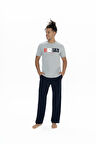 U.S. Polo Assn. Erkek Gri Melanj Pijama Takım 